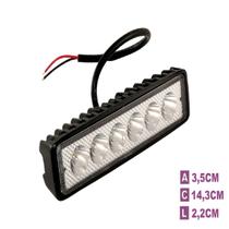 IMP550.102 Farol Auxiliar Retangular 6 Led 18w 6000k 12/24v