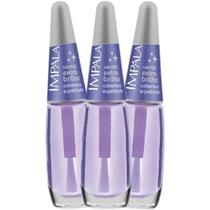 Impala Base Verniz Extra Brilho Cobertura Espelhada Kit C/3