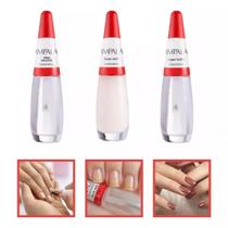 Impala - Kit 3 esmaltes Óleo Secante + Base Seda + Super Brilho
