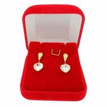 Imperdível Brinco Feminino Coração Em Ouro 18k- Certificado