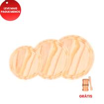IMPERDÍVEL Combo 3 Tábuas Madeira 29,25,20cm PMG Natural Frios e Queijos GRATIS PILAO Cozinha, Queijos, Frios, Petiscos