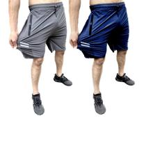 Imperdivel! kit com 2 bermudas dry fit de malha fria esportivas - premium