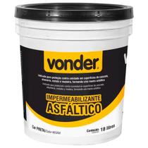 Impermeabilizante Asfáltico Proteção Contra Umidade Alvenaria Concreto Metal Madeira 18L Manta Liquida Vedação Vonder