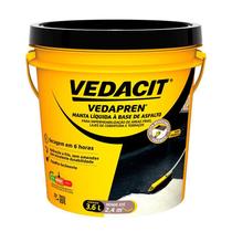 Impermeabilizante Para Lajes Preto Vedapren 3,6kg Vedacit Impermeabilizante Para Lajes Preto Vedapren 3,6kg Vedacit