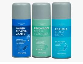 Impermeabilizante, Renovador Incolor E Espuma Para Tênis e Sapatos Palterm Kit 3 Peças