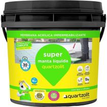 Impermeabilizante Super Manta Líquida para Lajes e Telhas Fibrocimento Branco Quartzolit Impermeabilizante Super Manta Líquida para Lajes e Telhas Fibrocimento Branco Quartzolit
