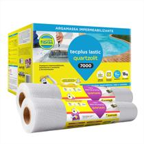 Impermeabilizante Tecplus Lastic Quartzolit 18kg + 2 Telas 73cm X 10 mts