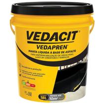Impermeabilizante Vedapren 18 Kilos Preto - 111805 - VEDACIT Impermeabilizante Vedapren 18 Kilos Preto - 111805 - VEDACIT