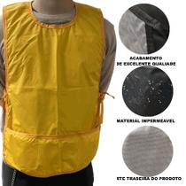 Impermeavel 3 bolsos avental uniforme bata jaleco colete profissional unisex amarelo tamanho unico feminino masculino pr Impermeavel 3 bolsos avental uniforme bata jaleco colete profissional unisex amarelo tamanho unico feminino masculino pr