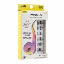 ImPRESS Press-on Falsies Clássico Natural Kit - 12 Cílios Postiços + 1 Mini Aplicador