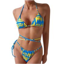 Impressão allover de bikini de halter -tamanho m Impressão allover de bikini de halter -tamanho m