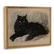 Impressão artística de parede ARTZIO Vintage Black Cat Gothic 20x25cm