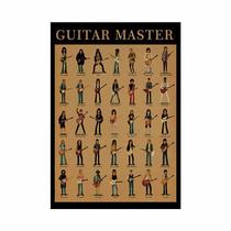 Impressão artística de parede sem moldura Poster Guitar Master 50,5 x 35 cm