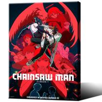 Impressão artística em tela de pôster Anime Chainsaw Man para decoração de quarto Impressão artística em tela de pôster Anime Chainsaw Man para decoração de quarto