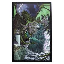 Impressão artística Godzilla Versus Cthulhu 18 x 27 cm