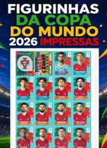 Impressão De Figurinhas Da Copa 2026- Seleção Portugal 20 unid Impressão De Figurinhas Da Copa 2026- Seleção Portugal 20 unid