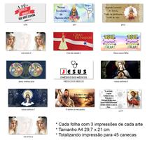 Impressão de FOLHAS SUBLIMÁTICAS A4 - Artes Religiosas para canecas Impressão de FOLHAS SUBLIMÁTICAS A4 - Artes Religiosas para canecas