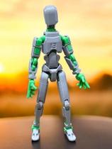Impressão Em 3D Ação Figura Dummy 13 Boneco Montagem Modelo 14 CM Brinquedos Articulado Infantis Presentes Cinza/Verde Impressão Em 3D Ação Figura Dummy 13 Boneco Montagem Modelo 14 CM Brinquedos Articulado Infantis Presentes Cinza/Verde