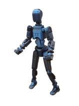 Impressão Em 3D Ação Figura Dummy 13 Boneco Montagem Modelo 14 CM Brinquedos Articulado Presente AZUL - PRETO