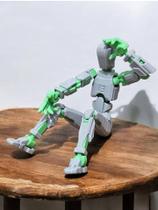 Impressão Em 3D Figura Dummy 13 Boneco Montagem Modelo 14 CM Brinquedos Articulado Cinza/Verde -ENVIO EM 24 HORAS Impressão Em 3D Figura Dummy 13 Boneco Montagem Modelo 14 CM Brinquedos Articulado Cinza/Verde -ENVIO EM 24 HORAS