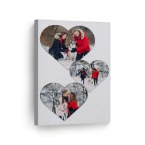 Impressão em Tela com Design Smile Art - Personalize com 3 Fotos (36x24cm)