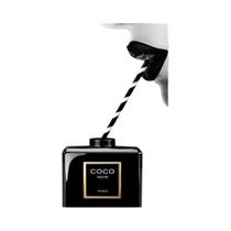 Impressão Pop Art De Garrafa De Perfume Coco Preto E Branco, Decoração De Parede Minimalista De Luxo