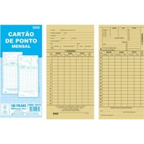 Impresso Cartão de Ponto Mensal Palha 86X180MM PCT com 100
