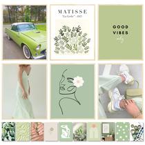 Impressões artísticas de parede 97 Decor Sage Green para quarto (20x25cm)