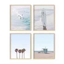 Impressões artísticas de parede HAUS AND HUES Beach Set 4 Ocean Decor 20x25cm