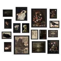 Impressões de arte de parede gótica para decoração de quarto ANERZA Dark Academia 16 unidades Impressões de arte de parede gótica para decoração de quarto ANERZA Dark Academia 16 unidades