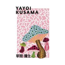 Impressões Em Tela Abstratas De Abóbora E Macaco De Yayoi Kusama, Arte Moderna Nórdica Para