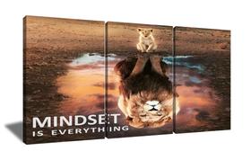 Impressões em tela QYHART Inspirational Poster Lion 3 peças Impressões em tela QYHART Inspirational Poster Lion 3 peças