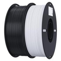 Impressora 3D Filament Creality PLA 1,75 mm 2 kg, pacote com 2 unidades, preto e branco