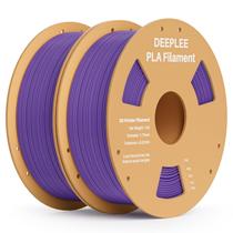 Impressora 3D Filament Deeplee PLA 1,75 mm, pacote com 2 unidades, 1 kg, roxo