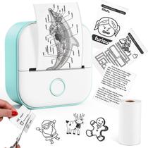 Impressora de adesivos Memoking Mini Thermal T02 Bluetooth Verde