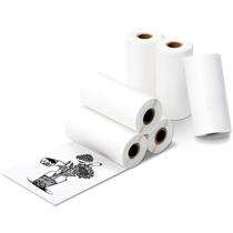 Impressora de adesivos: papel fotográfico 57x30mm para PeriPage A6, 6 rolos