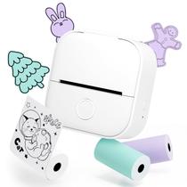 Impressora de Adesivos Portátil Memoqueen Mini T02 - com 3 Rolos de Papel