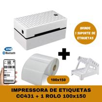 Impressora De Etiqueta Térmica Bluetooth Usb+ 1 Rolo 100x150 - TITANNET