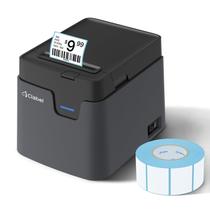 Impressora de etiquetas de código de barras Bluetooth CLABEL 221D 5x7,6 cm com rolo
