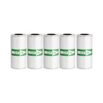 Impressora De Etiquetas Mini Adesiva Branca 5 Rolos 50x15mm Papel Térmico Para Miouca Papelaria