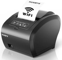 Impressora de recibos WiFi MUNBYN P047-WiFi USB 80mm com gaveta de dinheiro