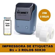 Impressora Etiqueta Niimbot B1 + 3 Rolos 50x30