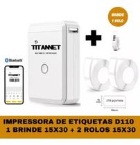Impressora Etiqueta Niimbot D110 +3 ROLOS 15X30 Impressora Etiqueta Niimbot D110 +3 ROLOS 15X30