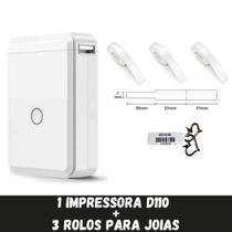 Impressora Etiqueta Niimbot D110 + 3 rolos etiqueta joias Impressora Etiqueta Niimbot D110 + 3 rolos etiqueta joias