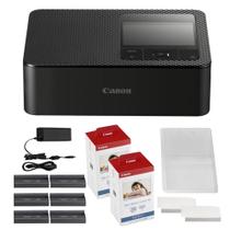 Impressora fotográfica Canon SELPHY CP1500 preta com conjunto de tinta