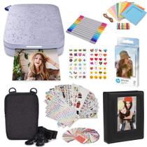 Impressora fotográfica HP Sprocket Portable 2x3 lilás com pacote inicial