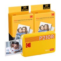 Impressora Fotográfica Portátil Kodak Mini 2 Retro 4Pass Amarela