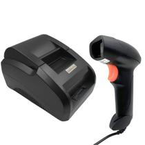 Impressora Não Fiscal Térmica 58mm com Leitor de Código Barras 1D com fio compatível com danfe boleto bancario