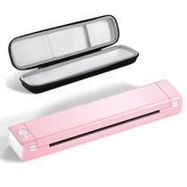 Impressora portátil Betife M08F térmica Bluetooth com estojo rosa