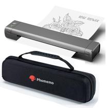 Impressora portátil Phomemo M08F sem tinta Bluetooth cinza com estojo